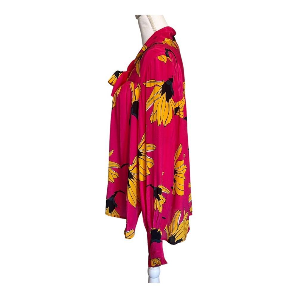 Anthropologie Dhruv Kapoor Frida Floral Tunic Top Women’s Size Medium - Picture 2 of 13
